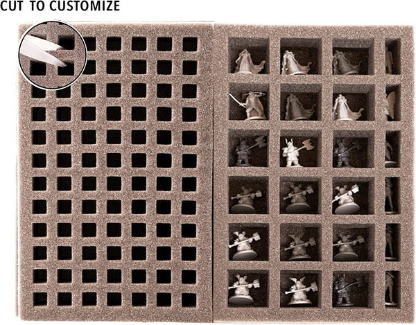 Miniatures Foam Storage Box Case | Configuration 3